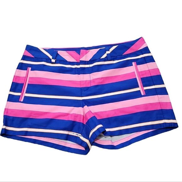 Stylus Pink and Blue Multicolored Stripe Shorts Sz6 - Picture 6 of 9